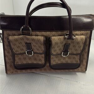 Dooney & Bourke Brown Monogram Satchel
